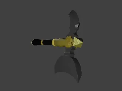 Poleaxe sword Low-poly 3D model purchase