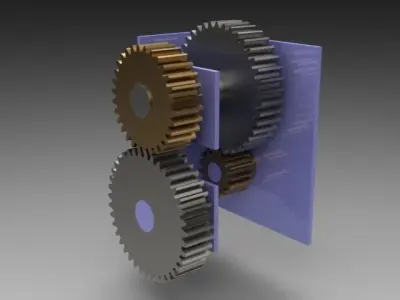 Gears three Free 3D model