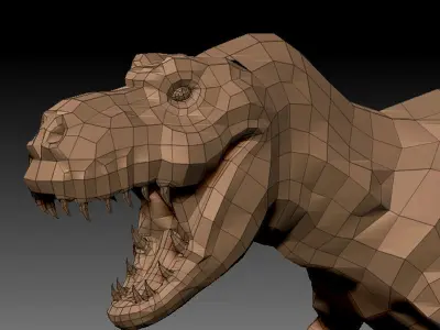 3D DINOSAUR-LOWPOLY t-rex Low-poly 3D model