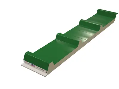 Insulated Roof Sandwich Panel 3D Model PU PIR Metal Roofing 3D model