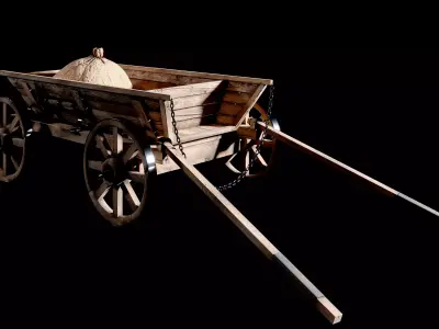Medieval cart Free 3D model purchase