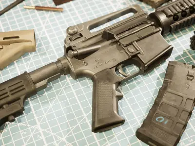 M4A1 - MK18 BLOCK II Low-poly 3D model