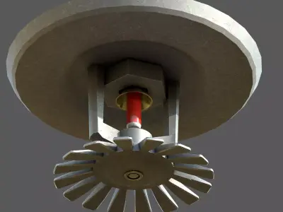 Fire Sprinkler Low-poly 3D model