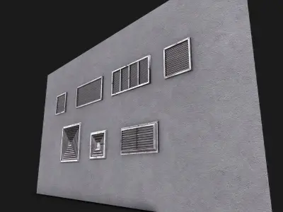 Air Vent Systems Old Low-poly 3D model