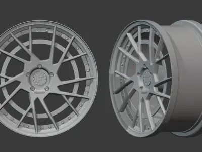 Technica Foged Tire Low-poly 3D model