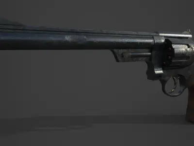 The Jokers Revolver Low-poly 3D model