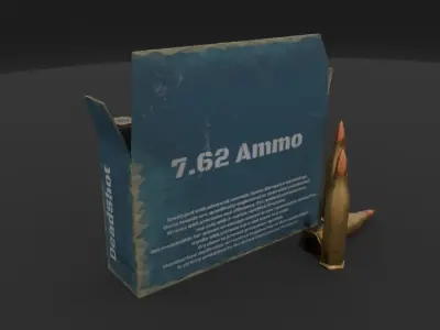 Rifle Ammo Box Game Ready Low-poly 3D model