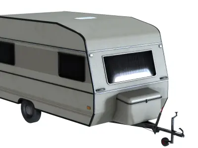 Caravan Trailer 6M Low-poly 3D model