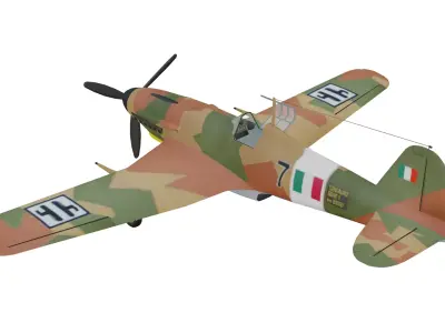 Fiat G55 Centauro Low-poly 3D model
