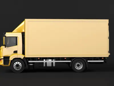 Modern Generic EU Cargo Truck 3D model purchase