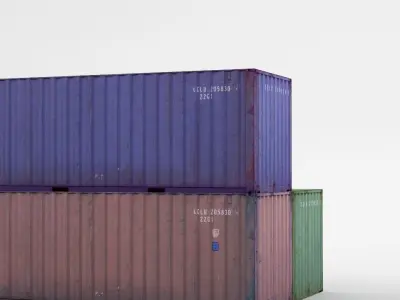 Container 02 Low-poly 3D model