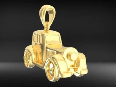 Vintage Classic Car Pendant Charm Bracelet Jewelry 3D print model by sunnygold123