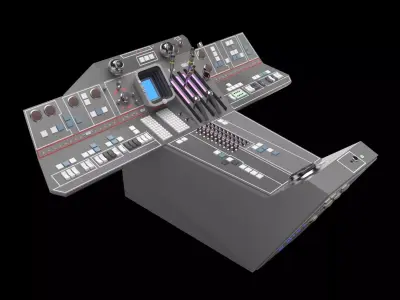 falcon cockpit console 3D model