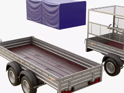 Cargo Trailer Set M1 3D model