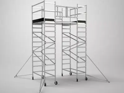 scaffold towers set 2 3D model