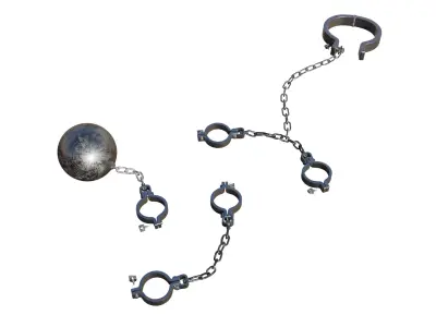 Steel Shackles And Cuffs Collection 3D Model Pack