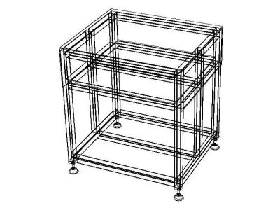 Steel Work Table WL67 3D model