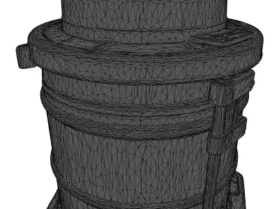 Stylized Industrial Hazard Container 3D model