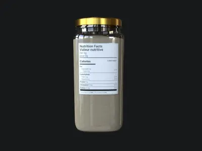 Wheat Flour Container A02 Low-poly 3D model