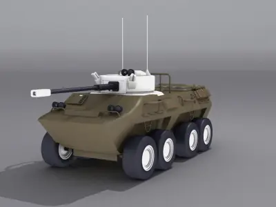 BTR-90  Low-poly 3D model
