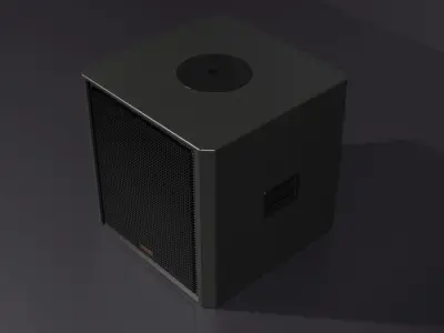 Simple 18inch PA Subwoofer Free low-poly 3D model
