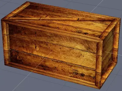 Wooden Box Free 3D model buy