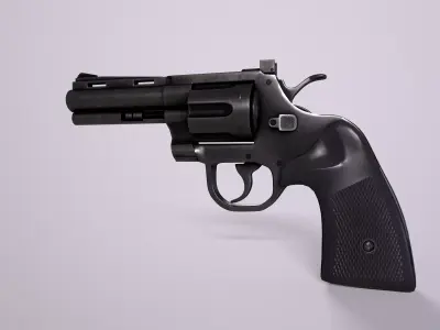 Revolver Free low-poly 3D model buy