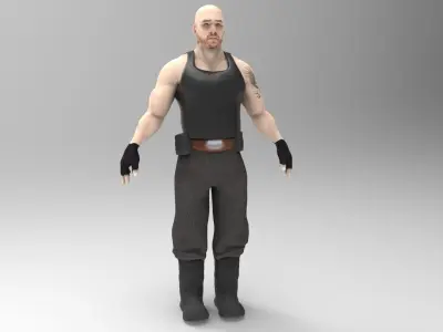 Mercenary Mk7 Low-poly 3D model