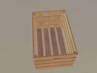 Crate wooden 3D model buy