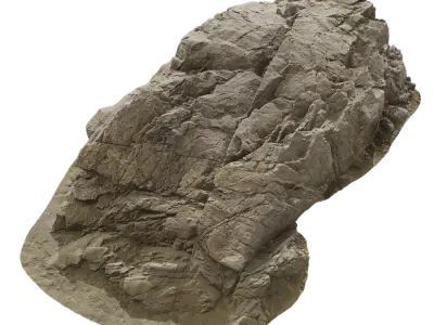  Large Sloped Beach Rock Model 