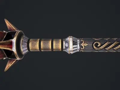 Fantasy sword 1 3D model Low-poly 3D model