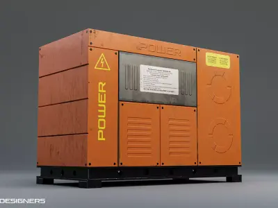Power Generator Low-poly 3D model shop