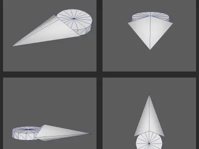 Pointer metal pin Low-poly 3D model