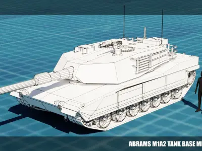 43 Tanks Base Mesh Low-poly 3D model