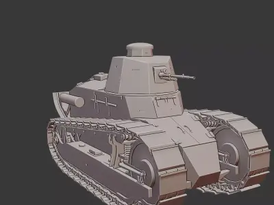 Renault FT 17 WWI Light Tank 3D Printable  3D print model