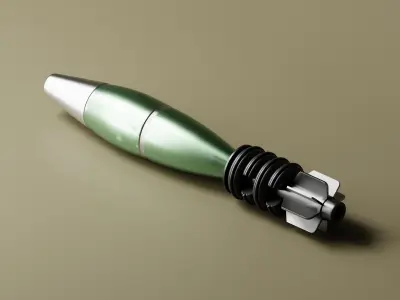 Mortar Bomb 3D Model Low-poly 3D model