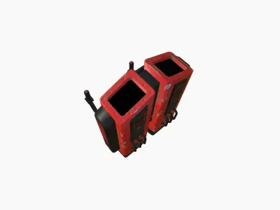Jetpack F04 Red Black - SciFi Character Design Low-poly 3D model