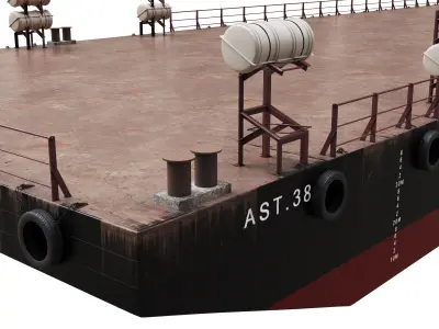 Barge Flat top  3D model