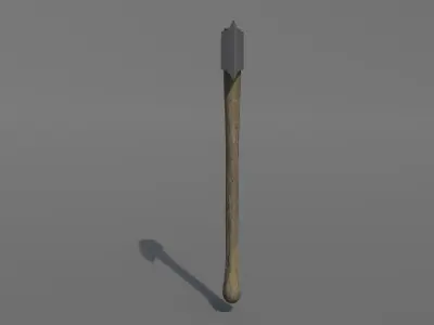 One hand used axe Low Poly  Low-poly 3D model