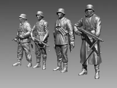 German soldiers 3D print model 2