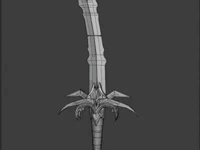 Demon Dagger Low-poly 3D model