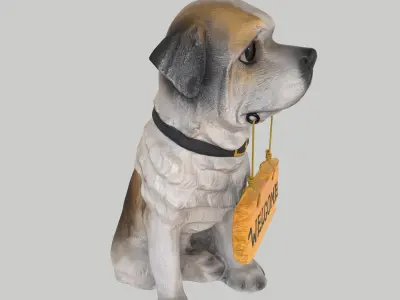 Dog statue 3D model