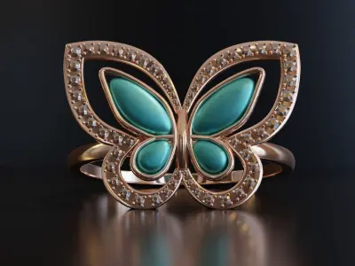 Butterfly Ring 2 3D print model