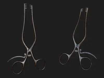 Antique Surgical Tools - PBR Game Ready Low-poly 3D model