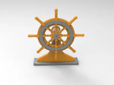 Ship Wheel 3D model