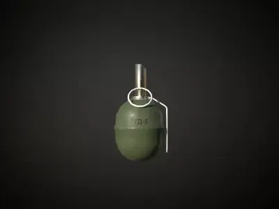 Rgd-5 soviet hand grenade Low-poly 3D model