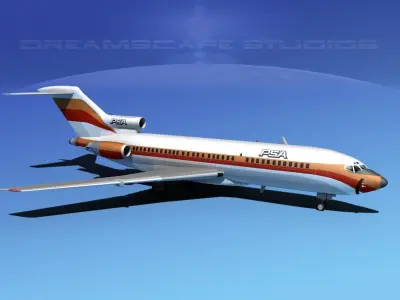 Boeing 727-100 PSA 2 3D model
