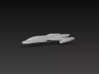 Sci-Fi Sleek Interceptor Scout Fighter 3D Print STL 3D print model