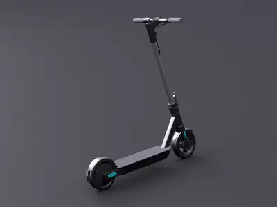 Electric Kick Scooter Low-poly 3D model purchase