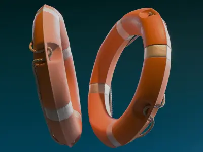 Lifebuoy Low-poly 3D model